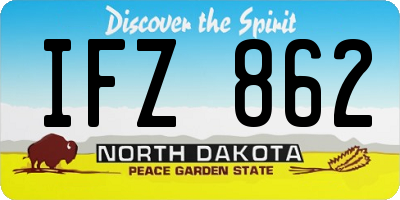 ND license plate IFZ862