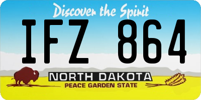 ND license plate IFZ864
