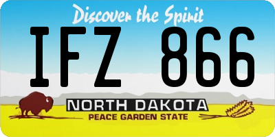 ND license plate IFZ866