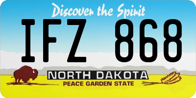 ND license plate IFZ868