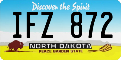 ND license plate IFZ872
