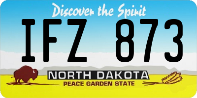 ND license plate IFZ873