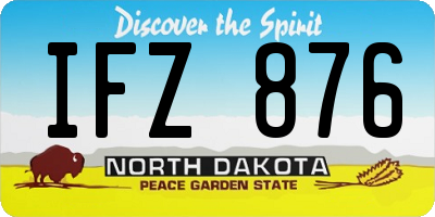ND license plate IFZ876