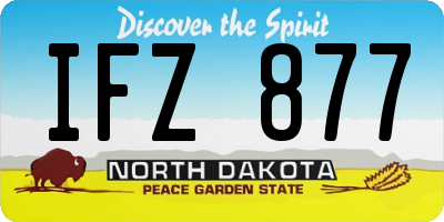 ND license plate IFZ877