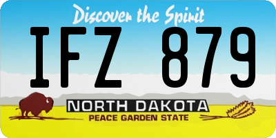 ND license plate IFZ879