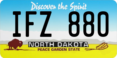 ND license plate IFZ880