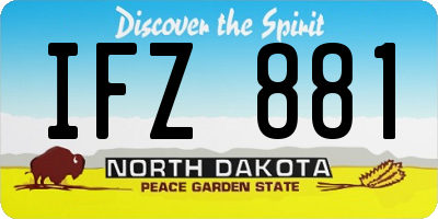 ND license plate IFZ881