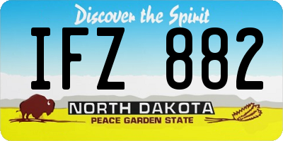 ND license plate IFZ882