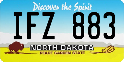 ND license plate IFZ883