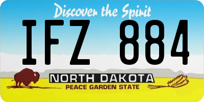 ND license plate IFZ884