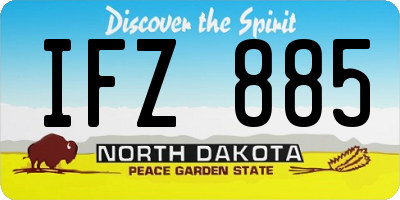 ND license plate IFZ885