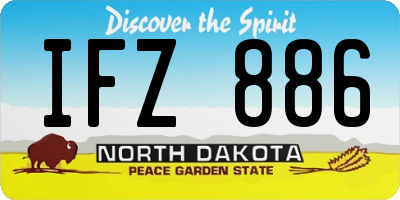 ND license plate IFZ886