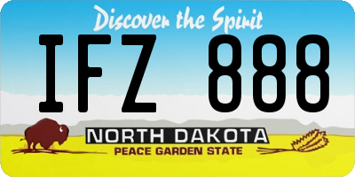 ND license plate IFZ888