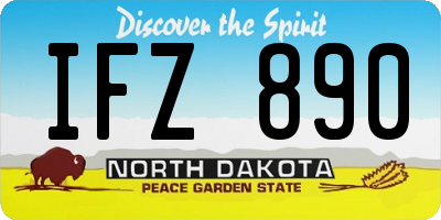 ND license plate IFZ890