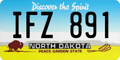 ND license plate IFZ891
