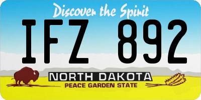 ND license plate IFZ892