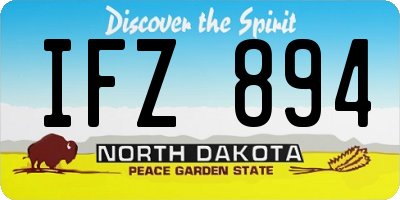 ND license plate IFZ894