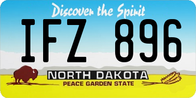 ND license plate IFZ896