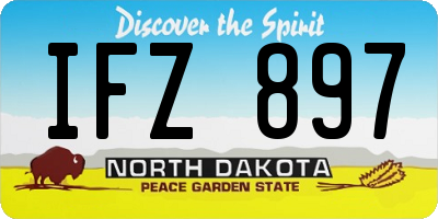 ND license plate IFZ897