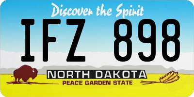 ND license plate IFZ898