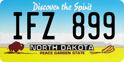 ND license plate IFZ899