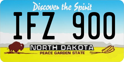 ND license plate IFZ900