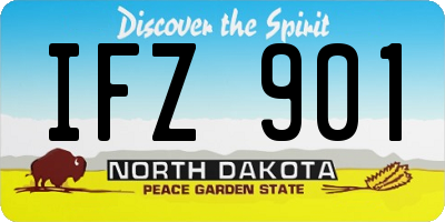 ND license plate IFZ901