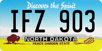 ND license plate IFZ903