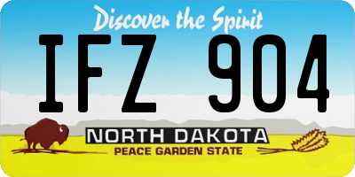 ND license plate IFZ904