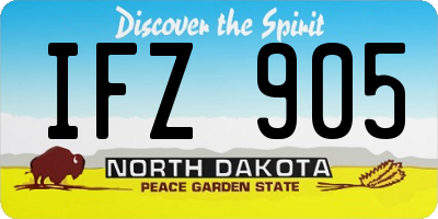 ND license plate IFZ905