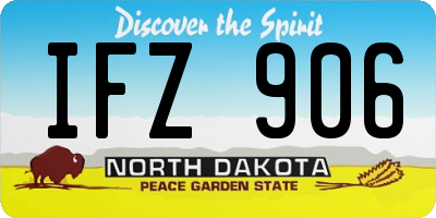 ND license plate IFZ906