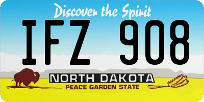ND license plate IFZ908