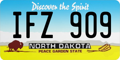 ND license plate IFZ909