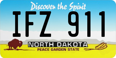ND license plate IFZ911