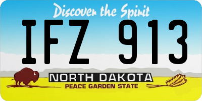 ND license plate IFZ913