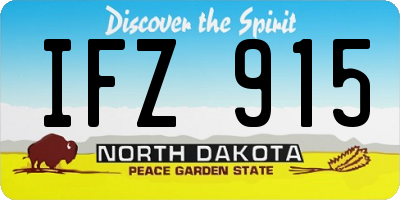 ND license plate IFZ915