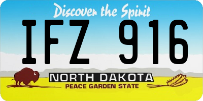 ND license plate IFZ916