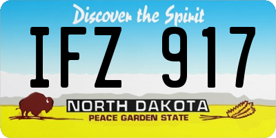 ND license plate IFZ917