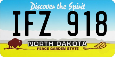 ND license plate IFZ918