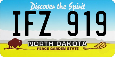 ND license plate IFZ919