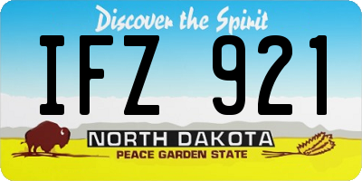 ND license plate IFZ921