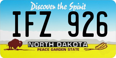 ND license plate IFZ926