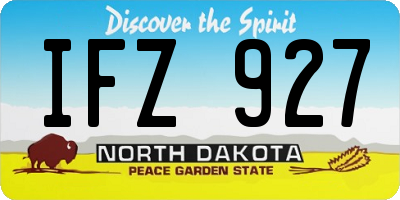 ND license plate IFZ927