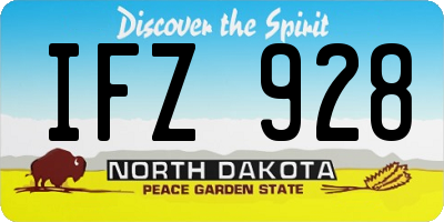 ND license plate IFZ928