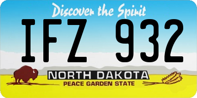 ND license plate IFZ932