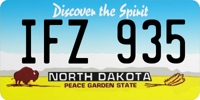 ND license plate IFZ935