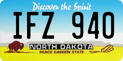 ND license plate IFZ940
