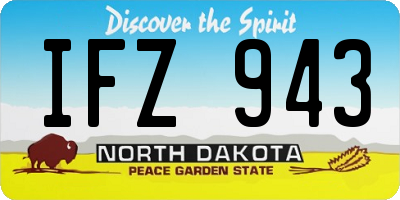 ND license plate IFZ943