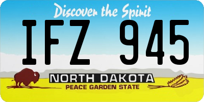 ND license plate IFZ945