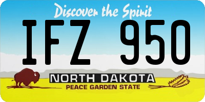 ND license plate IFZ950